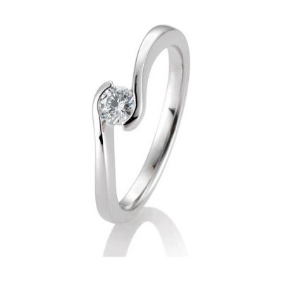 Sofia Diamonds prsteň z bieleho zlata s diamantom BE41 85943