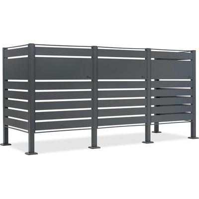 CoverTech Puzdro pre 3 odpadkové koše 120 l alebo 240 l Halen antracit