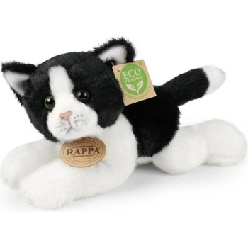 Rappa Плюшена котка бяло-черна лежаща 16 см eco-friendly