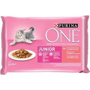 ONE Junior Mini Filé salmon & carrot in sauce 4x85 g