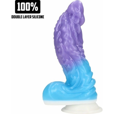 Ouch! Fiction Cocks Galactic Hydra, silikónové fantasy dildo s prísavkou 21,3 x 3–5,6 cm