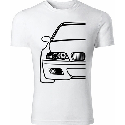 Tričko BMW e46 line pánske tričko svetlá khaki čierne