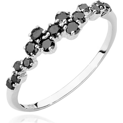 Blink Blink Zlatý prsteň s čiernymi diamantami 1686BcDB