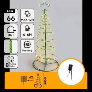 Aigostar - LED соларна коледна украса LED/0, 59W/3, 7V 100 cm IP65 топла бяла (AI2960)