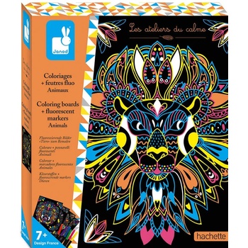 Janod Творчески комплект Janod - Оцветяване с флуоресцентни маркери (J07949)