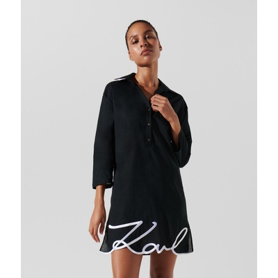 Karl Lagerfeld Karl Dna Signature beach dress čierna
