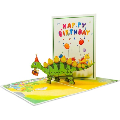 Kiriori Поздравителна картичка Pop-up Динозавър