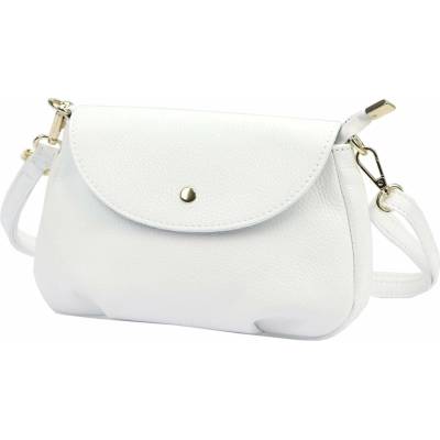 Luka Dámska kožená crossbody kabelka biela malá 26-109 DOLLARO