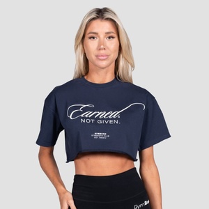 GymBeam Дамска къса тениска Earned Midnight M