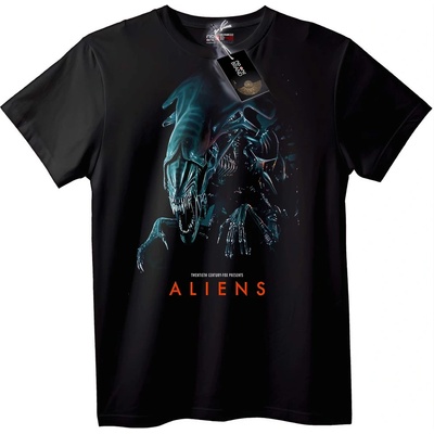 NOONEBRAND Тениска Aliens Филм - 4XL, White