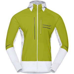 Norrøna Мъжко яке за бягане Norrøna Senja Alpha90 Hood Running jacket - Golden Lime / Snow White (028-0846-0112)