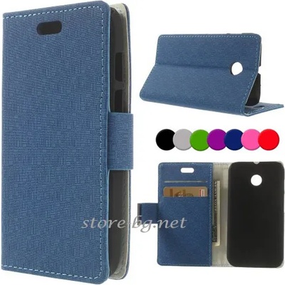 Motorola Moto E Magnetic Wallet Кожен Калъф + Протектор