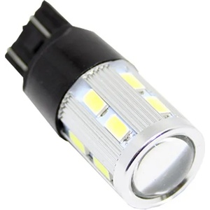 Диодна крушка тип t20 canbus с 16 smd диода и лупа 5630 двойна светлина червена (t2016smdr1)