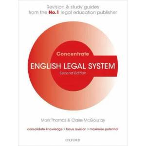 English Legal System Concentrate | MARK; MCGOUR THOMAS (ISBN: 9780198855026)