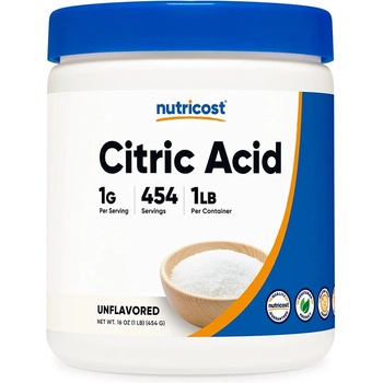 Nutricost Лимонена киселина 454 g прах | Nutricost (71963 (308101) NC)