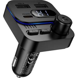 BOROFONE Трансмитер Borofone FM Transmitter , BC61, Ocean, 2xUSB+Type C, PD, 45W, черен