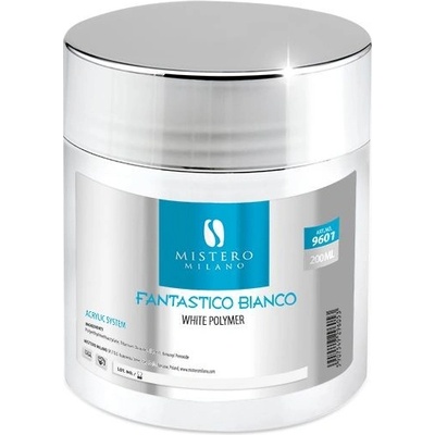 Mistero Milano akrylový prášek WHITE POLYMER FANTASTICO BIANCO 200 ml