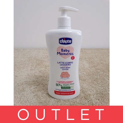 CHICCO mlieko jemné telové s dávkovačom Baby Moments Sensitive 97 % prírodných zložiek 500 ml