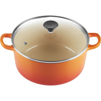 Le Creuset Тава за печене Tradition Collection със стъклен капак 22 см огненооранжева (27001220902461)