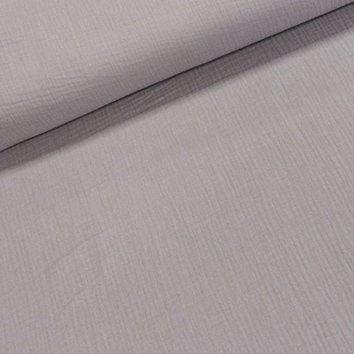 TextilCentrum.cz Šatovka / fáčovina, mušelín 6, jednobarevná světle šedá, š.140cm (látka v metráži)