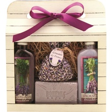 Bohemia Herbs Lavender La Provence sprchový gel 100 ml + Olejová lázeň 100 ml + Mýdlo 100 g + bylinky levandule v sáčku dárková sada