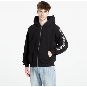 PLEASURES Oe Zip Up Hooded Sweatshirt Black