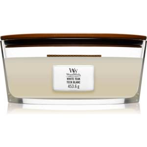 WoodWick White Teak ароматна свещ с дървен фитил (hearthwick) 453.6 гр