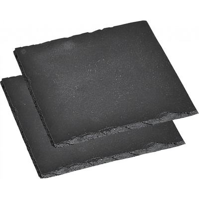 Kesper Sada bridlicových dosiek na servírovanie jedla štvorec 20x20 cm