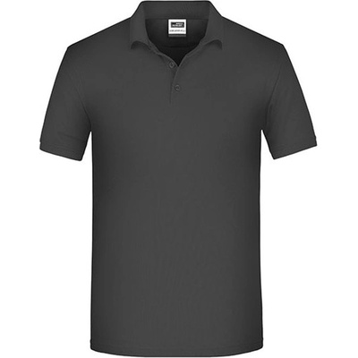 James & Nicholson Pánska polokošeľa JN874 dark grey solid
