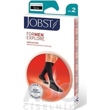 Jobst for Men Explore kompresívne lýtkové pančuchy so špicou bežná dĺžka čierne