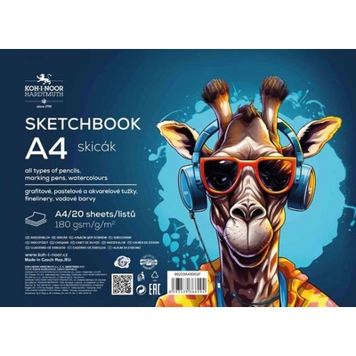 Koh-I-Noor skicák A4 20 listů 180g/m2