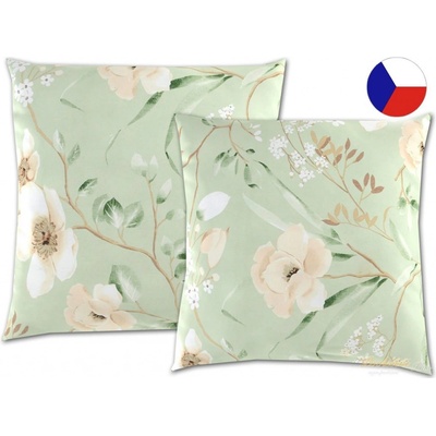 Povlečení Plus bavlna polštář Exclusive Magnolie zelená 50x50