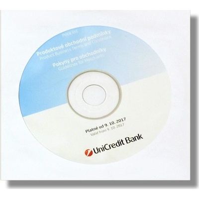 Obálka na CD papírová 125 x 125 mm 90 g, průhledné okénko