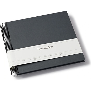 Semikolon Uni Economy албум за снимки, среден, тъмносив с черни страници (369996)