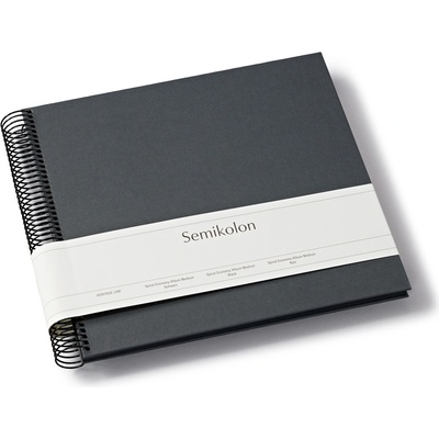 Semikolon Uni Economy албум за снимки, среден, тъмносив с черни страници (369996)