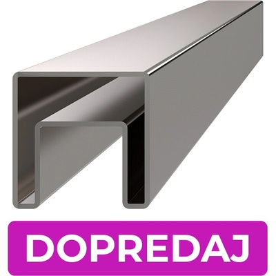 Madlo 40 x 40 mm, L = 2000 m, sklo 8 - 17,5 mm, AISI 304