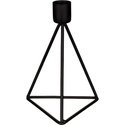 Черен метален свещник - триъгълници