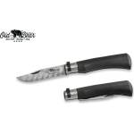 ANTONINI oldbear 9305/23_mnk / Луксозно джобно ножче с острие от дамаска стомана и дръжка от тополов ламинат - черно 100 мм (aec0098)