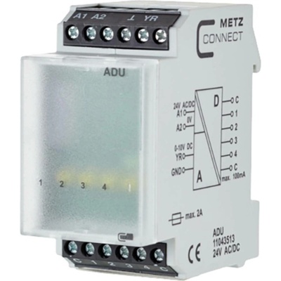 Analogově digitální měnič Metz Connect 11043513 11043513, 24 V DC/AC, 1 ks