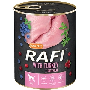 RAFI Dog Turkey консервирана храна за кучета с пуйка - 0.8кг