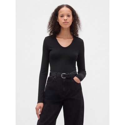 GAP Тениска с ребра GAP GAP | Cheren | ЖЕНИ | XS