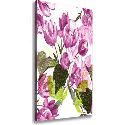 Vertikálny foto obraz na plátne Fialové kvety 50x100 cm