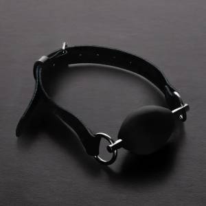 Triune Oval Silicone Ball Gag Black