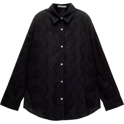 Pull&Bear Блуза черно, размер M