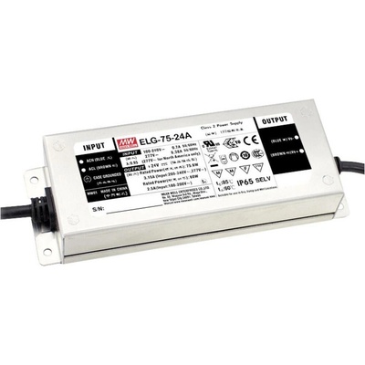 MEAN WELL ELG-75-12A-3Y LED driver konstantní napětí, konstantní proud 60.0 W 5 A 6 - 12 V/DC stmívatelný, PFC spínací obvod , ochrana proti přepětí ,