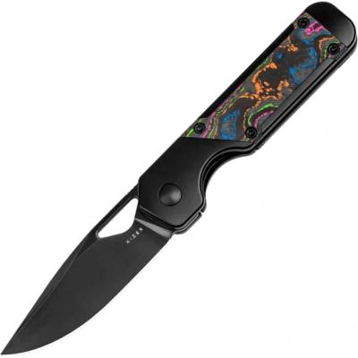 Kizer Frame Lock Mini Militaw Jonathan Styles M390 Titanium+Camo Carbon 80's Ki3634SA1