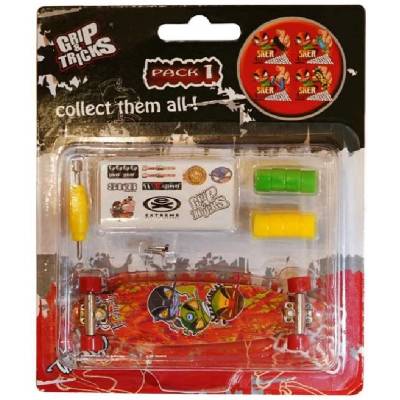 Играчкa за пръсти Grip&Trick - Long Board, червена с емоджи (GT-F-LB-RED)