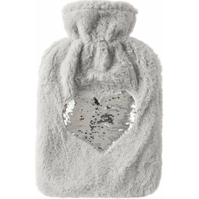 Orion Termofor guma/polyester glitter SRDCE 1,6 l šedá (8592381183097)