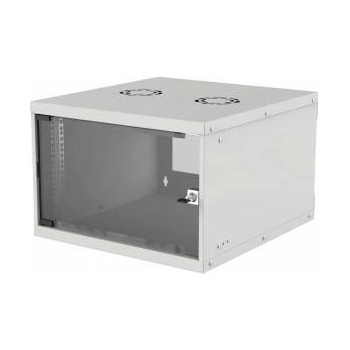 INTELLINET Hanging cabinet Intellinet BASIC, 6U, 540x400, Rack 19, glass door, FLATPACK, gray