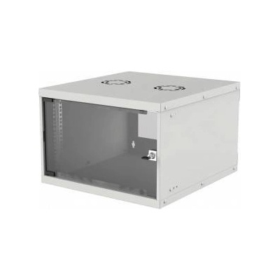 INTELLINET Hanging cabinet Intellinet BASIC, 6U, 540x400, Rack 19, glass door, FLATPACK, gray